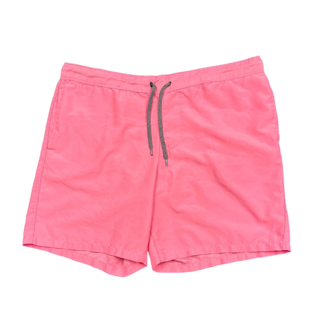 ASOS Swim Trunks Mens Small Pink Mesh Lined Drawstring Beach Shorts 5in‎ Inseam